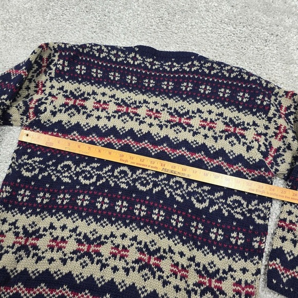 Vintage Abercrombie & Fitch Wool Sweater Mens M Nordic Fair Isle Knit Cabincore - Picture 7 of 10
